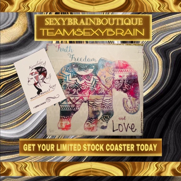 🆕 🖤💛SEXYBRAINBOUTIQUE: BOHO ELEPHANT COASTER💛🖤 - Picture 2 of 7